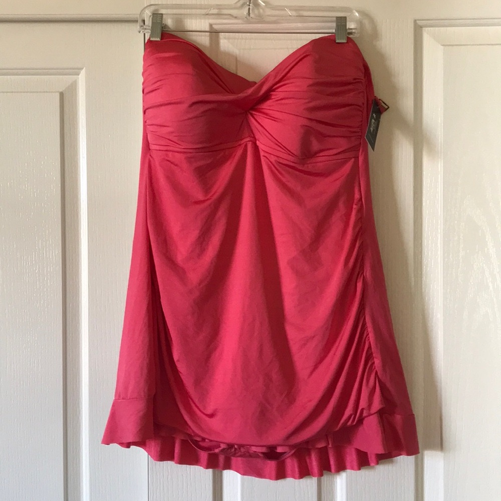 NWT -Allen B. - Watermelon Pink 24W One Piece Swimsuit, NWT